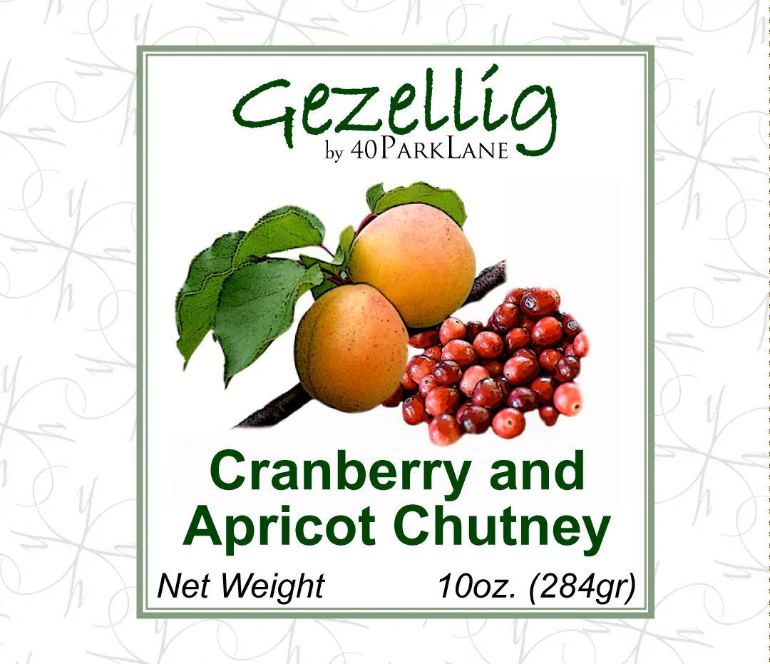 Graphic Design Portfolio - Chutney label - Cranberry and Apricot